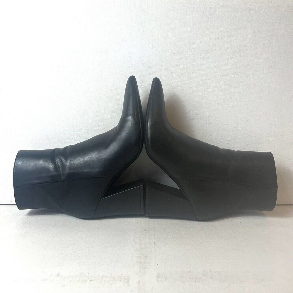 Madden Girl Fashion Boots Black Faux Leather Womens 9.5M Square Heel Pointed Toe - Picture 6 of 12